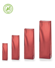 Three-layer glossy bag RED