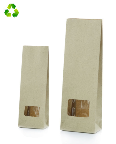 Eco-friendly bags natural with window