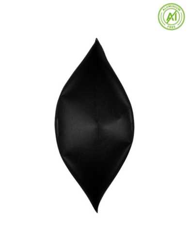 Doypack ZIP Kraft black with window