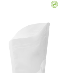 Doypack ZIP Kraft white with window