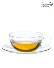 Sklenená šálka s podšálkou Opus