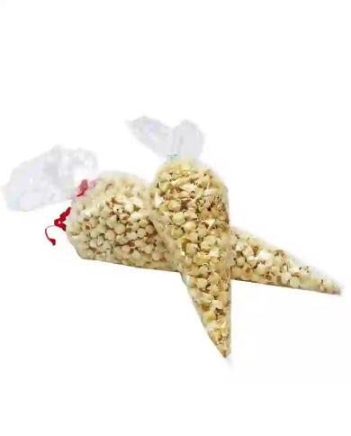 Conical PP side-gusset bags Blanco