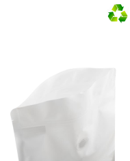 Recyklovateľné vrecká s plochým dnom biele s ventilom