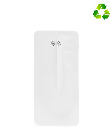 Recyclable flat bottom bags white with valve