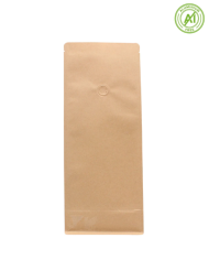 Flat bottom bags Kraft paper brown with a valve