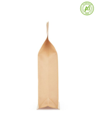 Vrecko s plochým dnom hnedé matné so ZIPom a ventilom