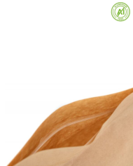 Vrecko s plochým dnom hnedé matné so ZIPom a ventilom