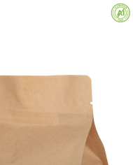 Flat bottom bag with window and ZIP