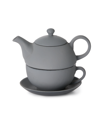 Liatinová čajová súprava Tea for one „Xiu“ - sivá