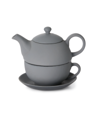 “Xiu” Cast Iron Tea Set for One - Gray