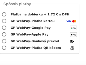 spôsob platby